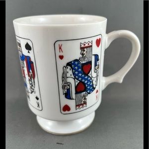 Vintage  Grand Slam Playing Cards Pedestal Mug. Four Kings.